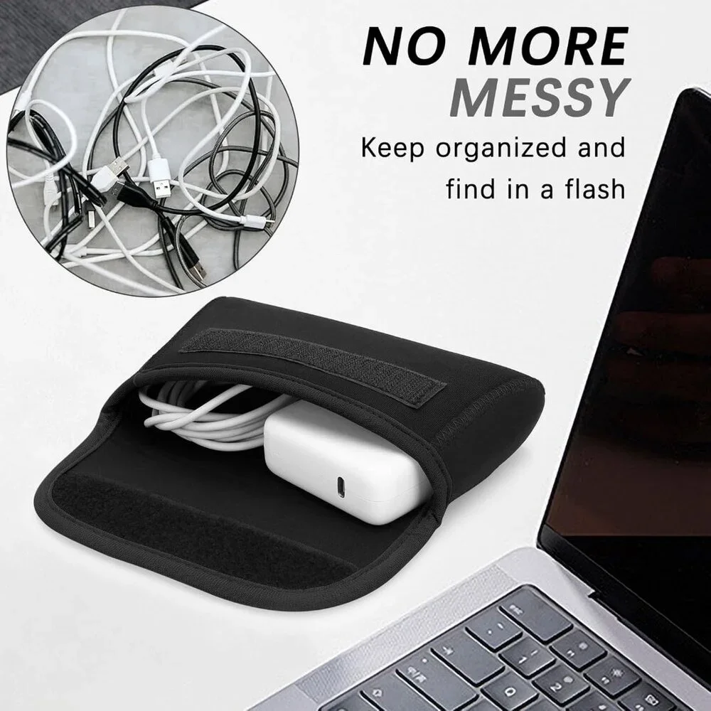Travel Cable Organiser Bag, Electronics Accessories Carry Storage Bags for Mac